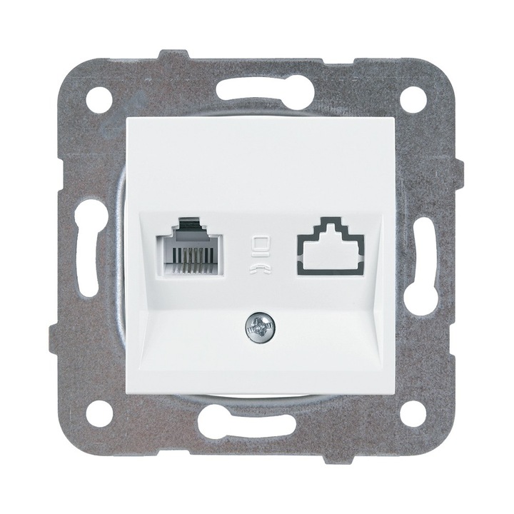 RJ45 механизъм за контакт за данни, CAT5e, прост, бронз