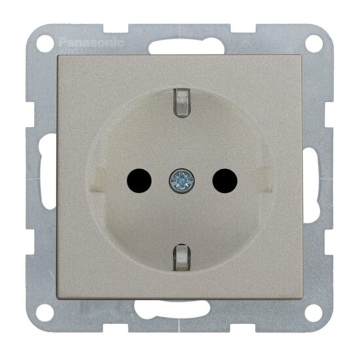 Mecanism priza schuko 2P E, simpla, 16A, 250V, Bronz