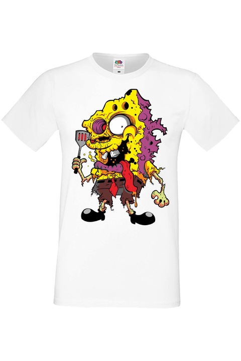 Férfi póló SpongeBob SquarePants Tralala SB Zombie 7, Fehér