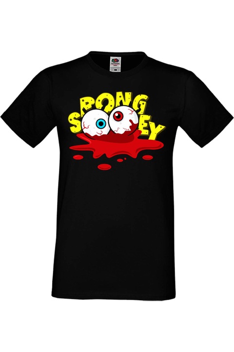 Férfi póló SpongeBob SquarePants Tralala SB Zombie 8, Fekete