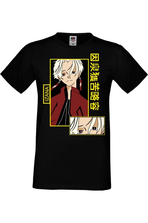 Férfi póló Japan Manga Anime Comics Tralala Tokyo Revengers Izana, Fekete