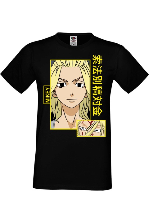 Férfi póló Japan Manga Anime Comics Tralala Tokyo Revengers Mikey, Fekete