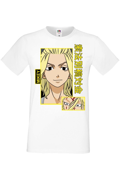 Férfi póló Japan Manga Anime Comics Tralala Tokyo Revengers Mikey, Fehér