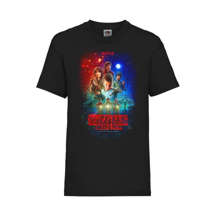 Gyerek póló Stranger Things Demogorgon Eleven Tralala ST 006, Fekete