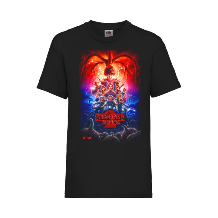 Gyerek póló Stranger Things Demogorgon Eleven Tralala ST 005, Fekete