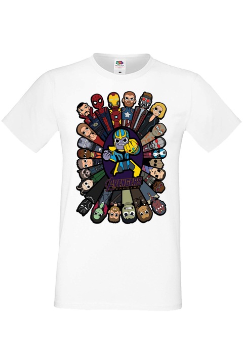 Férfi póló Bosszúállók Avengers Tralala Avengers End Game Iron Man Hulk Spider-man Marvel Comics AV End Game, Fehér