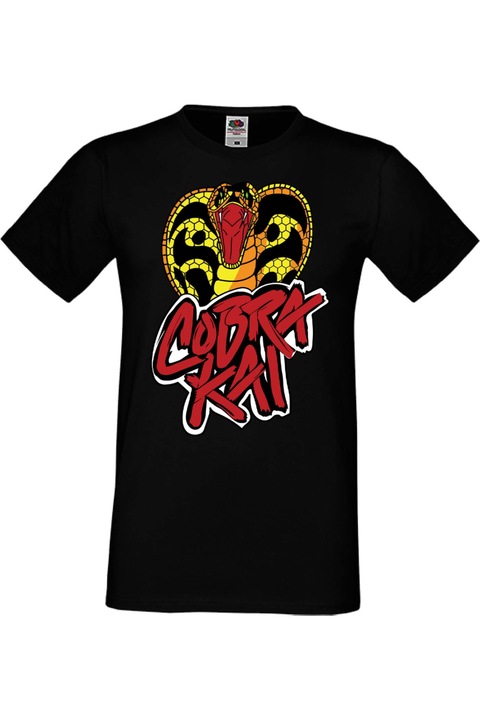 Férfi póló Cobra Kai Tralala Cobra Kai Karate Kid CK 01, Fekete