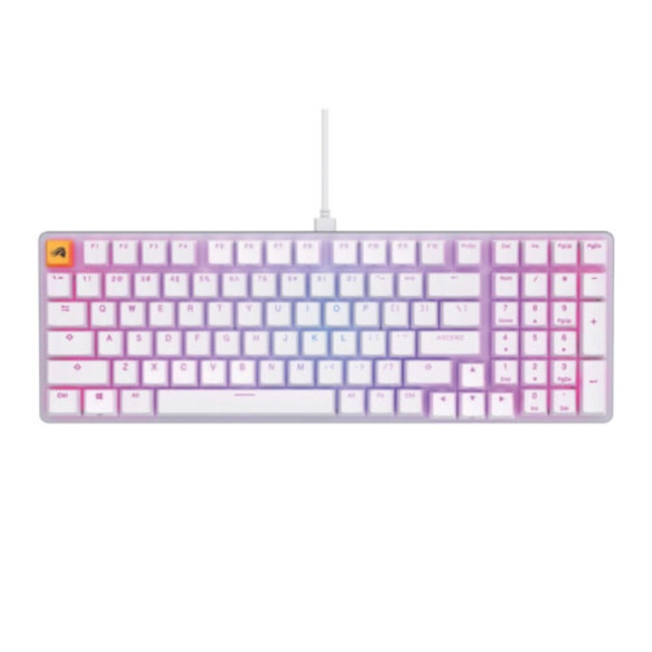 Геймърска механична клавиатура Glorious GMMK 2 White - Fox Switches US-Layout
