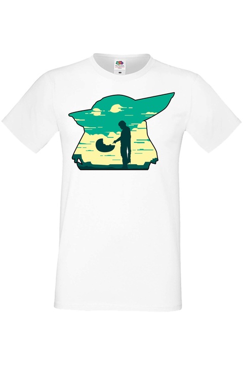 Férfi póló Star Wars Csillagok háborúja Tralala Star Wars Mandalorian Kylo Ren Darth Vader Luke Skywalker Yoda Baby Yoda Csillagok háborúja SW Mandalorian Baby Yoda 1, Fehér