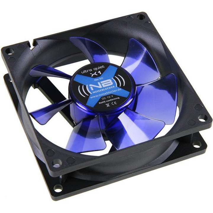 Ventilador Noiseblocker XL1R BlackSilent | 80mm Ultra Silencioso 10 DB | Para PC Y CPU | 1300 RPM