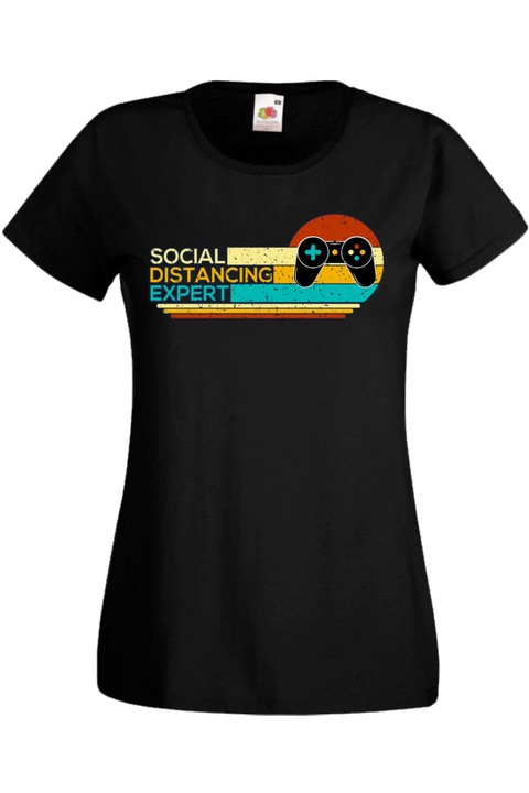 Дамска Геймърска Тениска Gamer Tralala Gamer Gaming PC Game Nintendo Play Station Xbox Геймър Геймърска тениска Подарък за геймър Social Distancing Expert