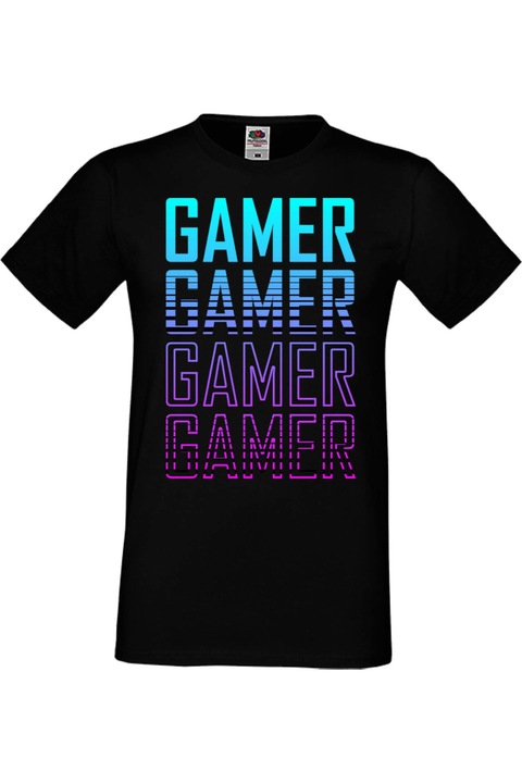 Személyre szabott férfi póló ajándék játékosoknak Gamer Tralala Gamer Gamer Gamer 1, Fekete, 2XL