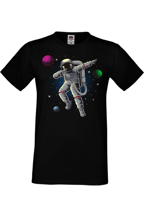 Férfi póló NASA Space Theme Tr Tralala Dabbing dance Austronaut Space NASA Dabbing astronaut, Fekete