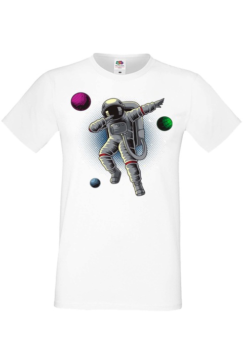 Férfi póló NASA Space Theme Tr Tralala Dabbing dance Austronaut Space NASA Dabbing astronaut, Fehér
