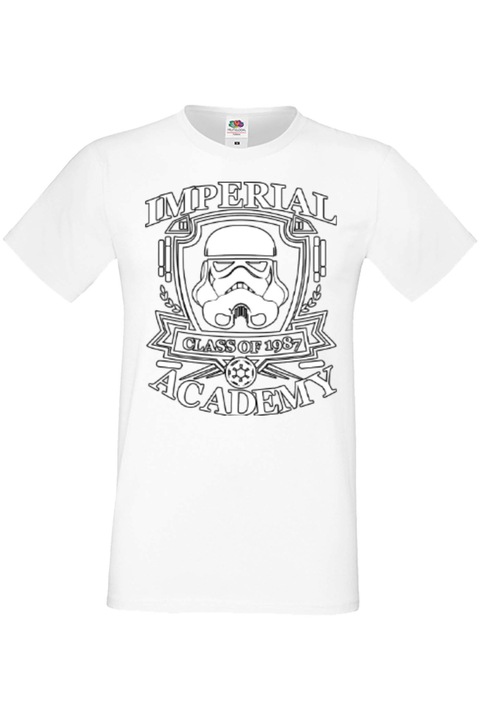 Férfi póló Star Wars Csillagok háborúja Tr Tralala Star Wars Disney Storm Trooper Darth Vader Kylo Ren Csillagok háborúja Imperial Academy, Fehér