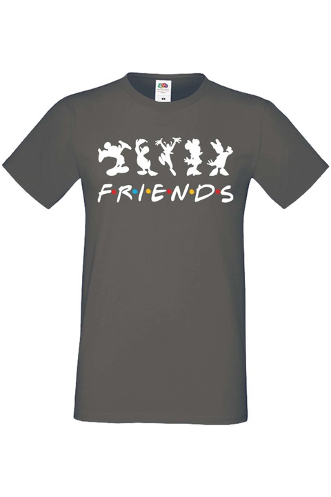 Tricou barbati Walt Disney Mickey Mouse Tralala Mickey Friends, Gri inchis, L