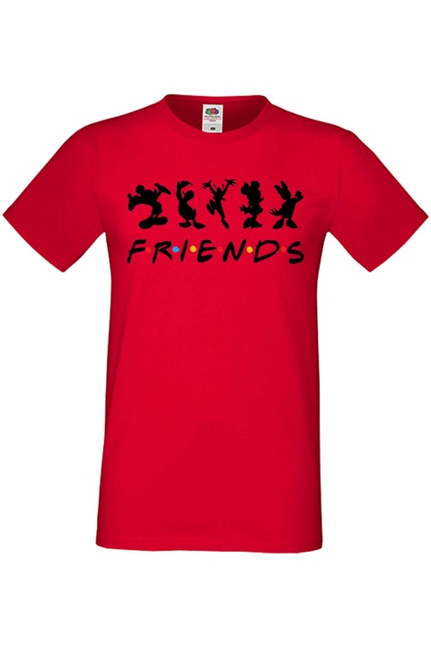Tricou barbati Walt Disney Mickey Mouse Tralala Mickey Friends, Rosu, M