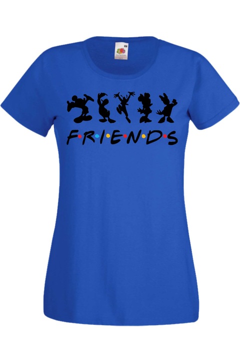 Tricou dama Walt Disney Mickey Mouse Tralala Mickey Friends, Albastru, L