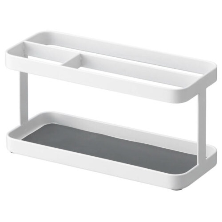 Organizator de birou Pixuri si tableta, Yamazaki Home, Alb