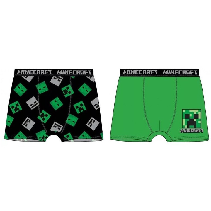 Gyermek boxer also 2 db/csomag Minecraft 30926, Többszínű