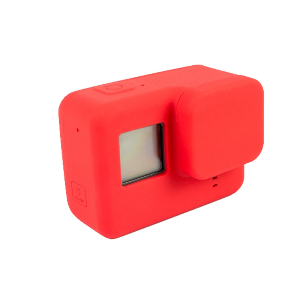 Carcasa de protectie din silicon fara rama compatibila cu GoPro Hero 5 / 6 / 7 (Rosu)