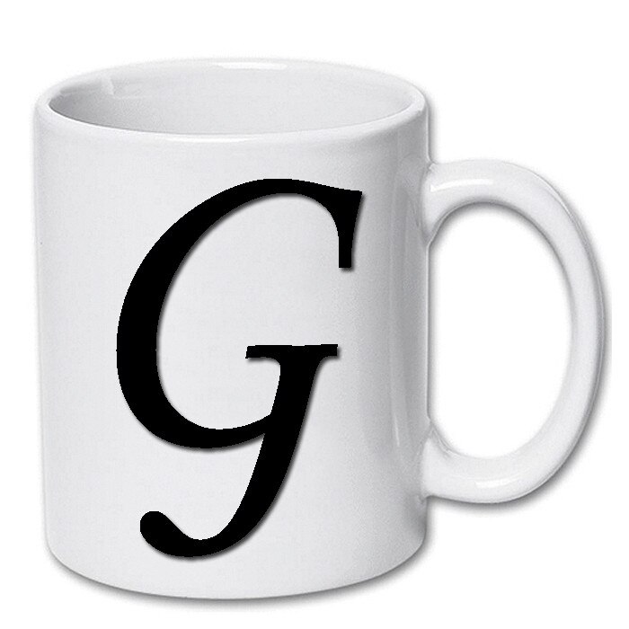 Cana personalizata cu mesaj litera 