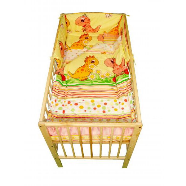 Lenjerie MyKids Dino Roz 4 Piese 140x70, MyKids