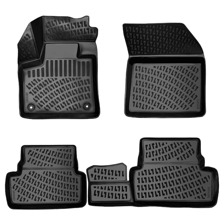 Set 4 piese Covorase Auto Cauciuc TPE Pentru Peugeot 3008 II 2016-, CED AUTO TRADE ®