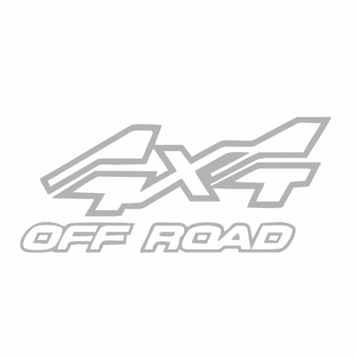 Sticker auto 4x4 Offroad Design, Alb,20 cm