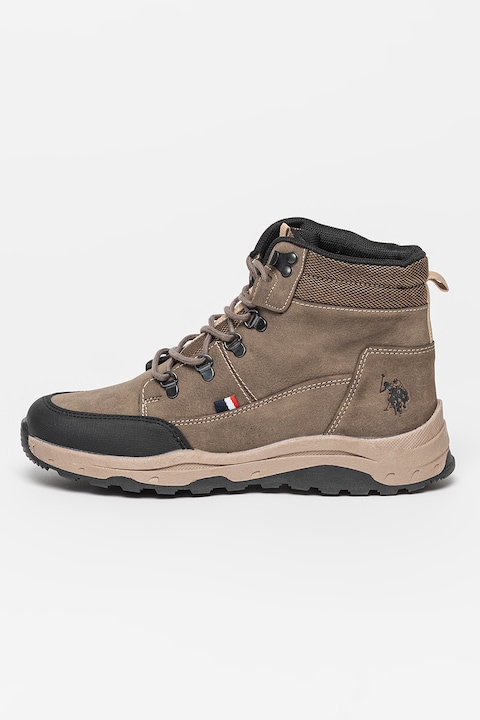 U.S. Polo Assn., Боти Rivera с връзки, Сиво-бежов, 44