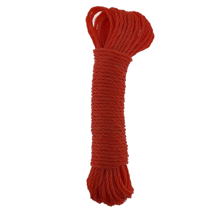 Sfoara polipropilena de 3mm, FS-12270, fir rasucit, 10m lungime, rosie Rosu 3 mm