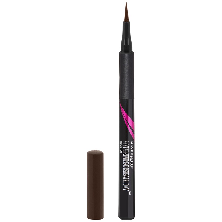 Tus de ochi carioca Maybelline New York Hyper Precise All Day, Forest Brown, 1 ml