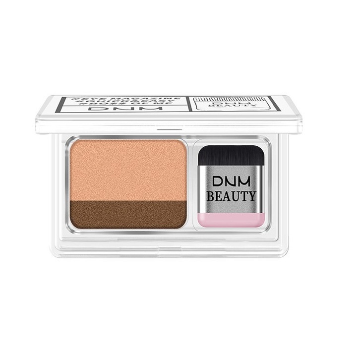 Kit fard de pleoape si pensula, EVNC, Gradient Lazy Eye, rezistent la apa, nuanta 03 brown