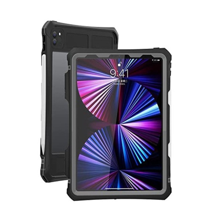 Husa tableta, ShellBox Case, TPU, Compatibila cu iPad Pro 11'', Negru