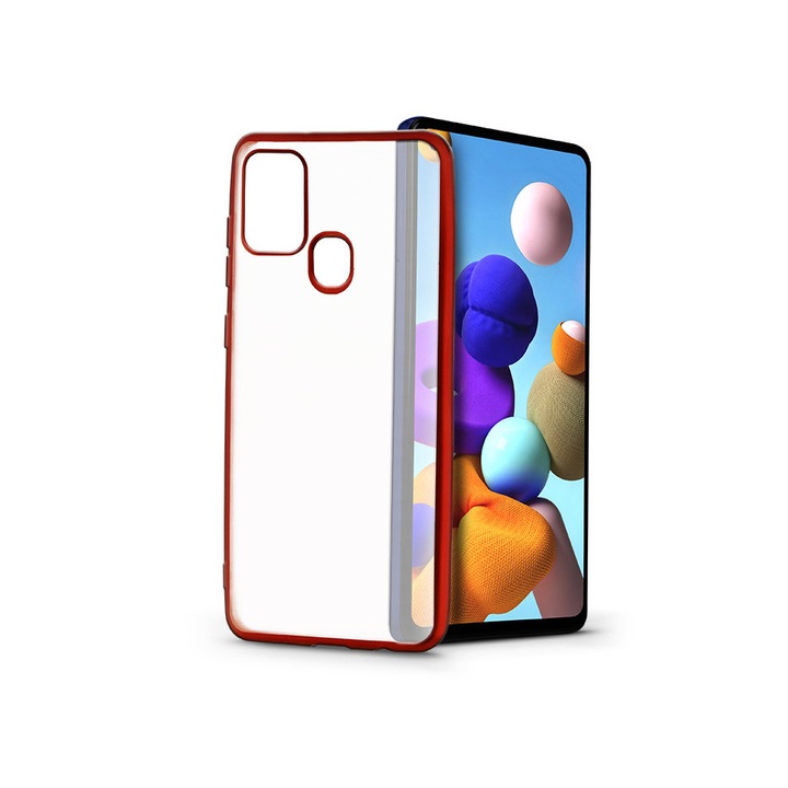 Husa telefon pentru Samsung Galaxy A21s, Rosu, Plastic
