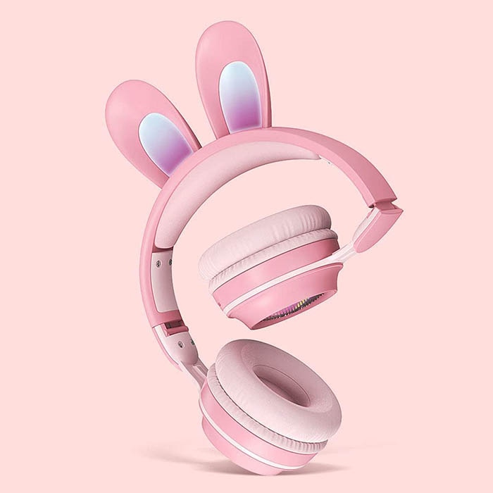 Casti Rabbit Ear, Kosiil®, LED, Microfon, Roz