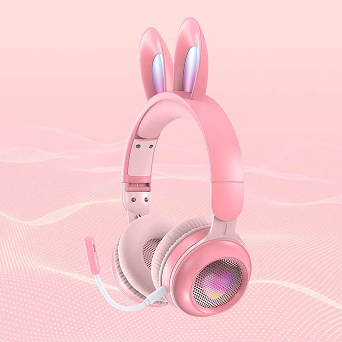 Casti Rabbit Ear, Kosiil®, LED, Microfon, Roz