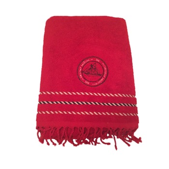 Prosop de baie SAIL, 70 x 140 cm, culoare rosu, din Bumbac Organic Prosop de baie SAIL, 70 x 140 cm, culoare rosu, din Bumbac Organic