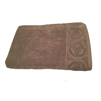 Prosop de baie Guliz, 50x90 cm, gri, din bumbac organic Prosop de baie Guliz, 50x90 cm, gri, din bumbac organic