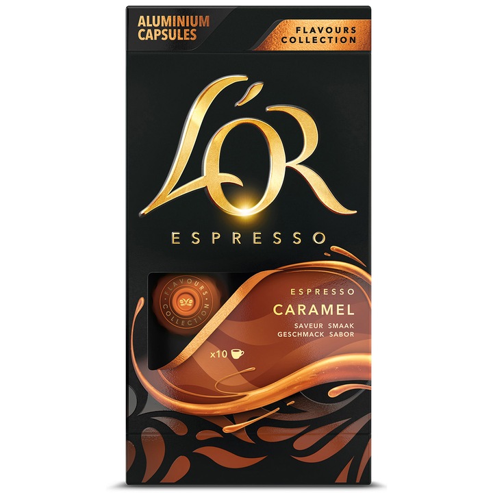 L'OR karamellás ízesítésű Nespresso kompatibilis kávékapszula, 10 db