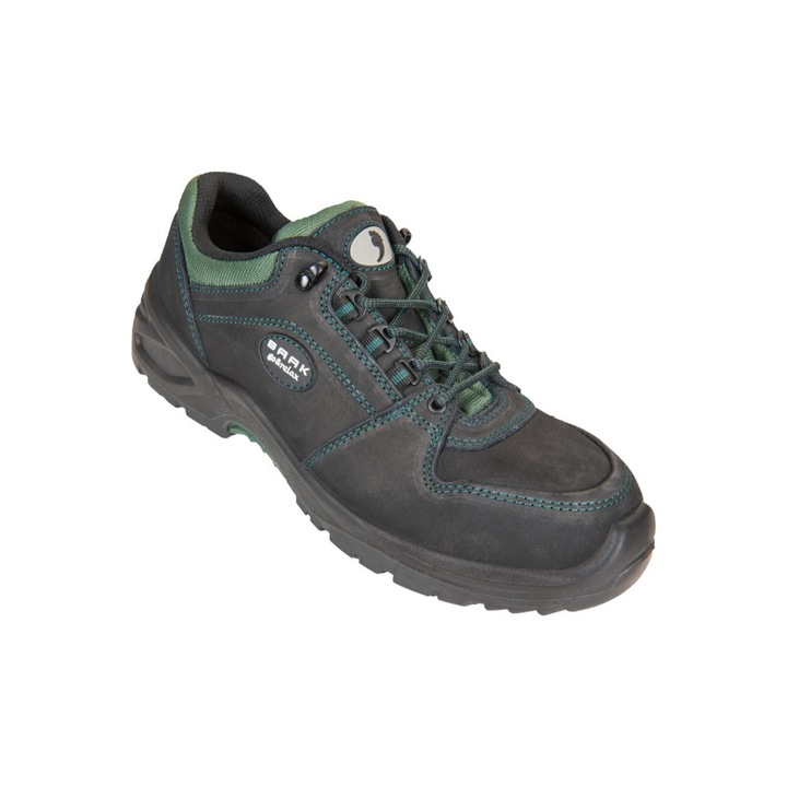 Pantofi de protectie, Baak, Piele naturala, Verde/Negru, 43