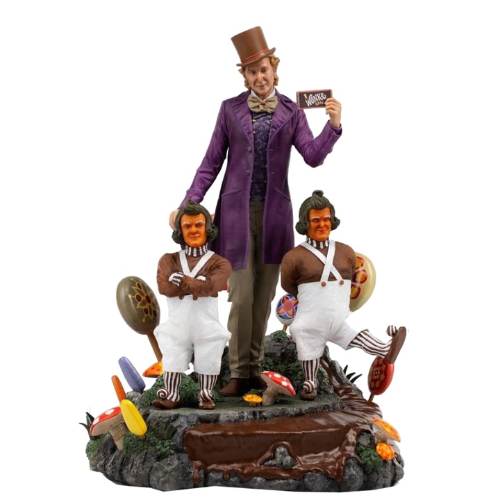 Figurina Iron Studios Deluxe: Willy Wonka - Willy Wonka si Fabrica de Ciocolata, 1/10