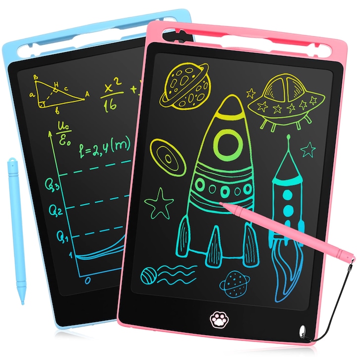 Комплект 2 LCD таблета за писане и рисуване на деца 8.5 инча за писане и рисуване Електроника Син/Розов