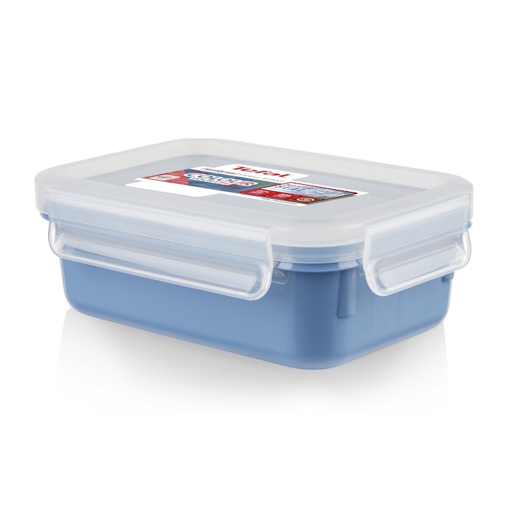 Tefal N1012210 MSEAL COLOR négyszögletű ételtároló doboz, 0.55L, kék