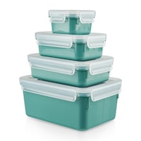 Set de caserole Tefal MasterSeal Colour Edition, 100% sigur impotriva scurgerilor, fara BPA, garantie 30 ani, verde