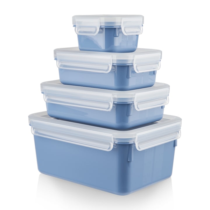 Tefal N1030810 MSEAL COLOR Ételtároló doboz szett, 4 darab, kék