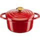 Oala cu capac Tefal Air, inductie, aluminiu turnat, invelis ceramic, compatibila cu cuptorul pana la 250°C, 24 cm, 4.7 L, rosu