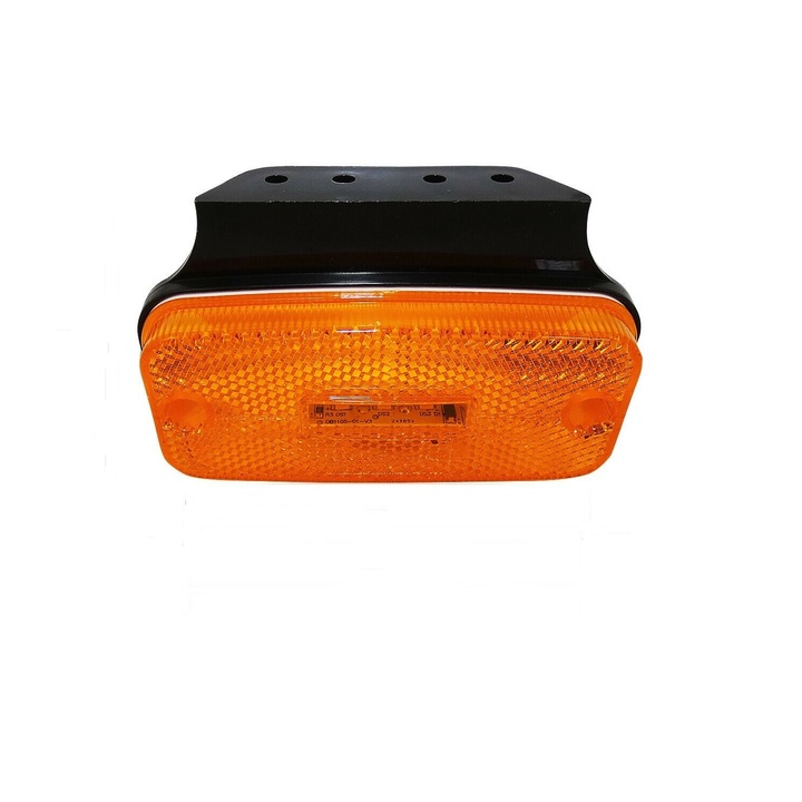 Lampa Laterala, Gabarit, Reflector incorporat, 3 Leduri, Neon Efect, cu Suport, Galbena, 12-24V