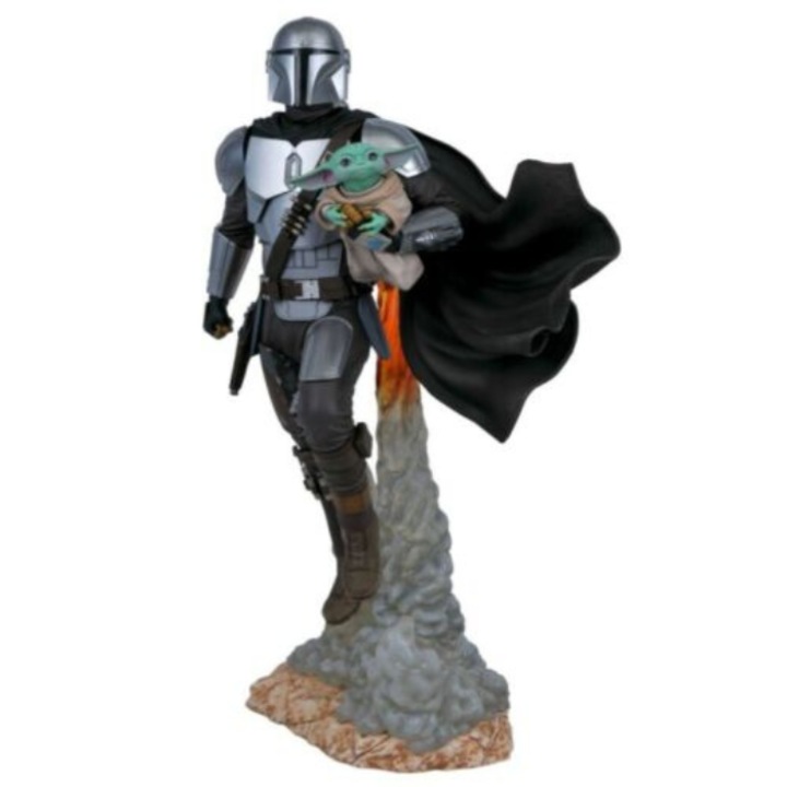 Figurina Statueta Star Wars The Mandalorian and The Child 41cm