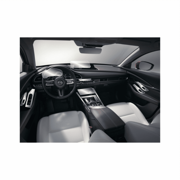 Klasszikus Smart Protection védőfólia Mazda CX-30 kézi váltóhoz - navigáció, konzol, órák és ablakvezérlő gombok